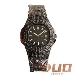 Pass diamond test Luxury Jewelry Watch Moissanite watch Full Diamond 2024 Hip hop Designer Classic Watch Sapphire mirror High quality Original With box