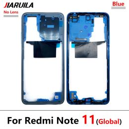 For Xiaomi Redmi Note 10 Pro Middle Frame Front Bezel Back Housing Case Middl Plate Note 11 Pro 5G 21091116I, 2201116SG
