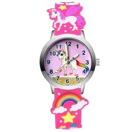 300pcslot Sell 3D Silicone Band Children Watches Kids Gift Watch Wholesale 240321
