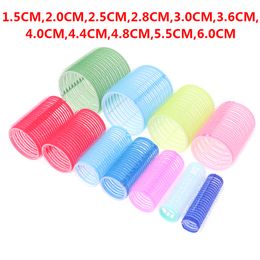 6 Pcs Hairdressing Home Use DIY Magic Large Self-Adhesive Hair Rollers Styling Roller Roll Hair Curler Beauty Tool 10 Size