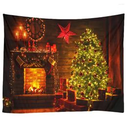 Tapestries Christmas Tapestry Home Adornment Funny Curtain Fireplace Pographing Mural Backdrop Polyester Hanging
