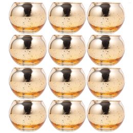 Candle Holders 12 Pcs Ball Glass Holder Halloween Decortations Jar Tealight Exquisite