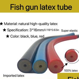 Fishing Accessories Tools 1 Metres Underwater Spearfishing With Sling Rubber Tube Natural Latex 3X16Mm Diving Equipment Drop Delivery Dhy3I