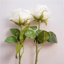 Decorative Flowers Simulation Pink Roses Branches Real Touch Cloth Plant Shopping Mall Decoration Artificial Austin Juliet Rose Fake Flower