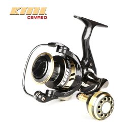 Reels CEMREO Spinning Fishing Reel Metal Grip Knob 6kg Power Universal For Fresh and Seawater Metal Spool Fishing Wheel for Fishing