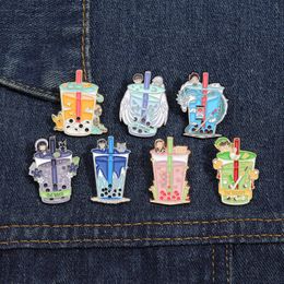 girls childhood japanese anime cartoon characters enamel pin Cute Anime Movies Games Hard Enamel Pins Collect Metal Cartoon Brooch Badges