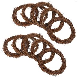 Decorative Flowers 10PCS Rattan Wreath Vine Branch From DIY Crafts Wood Twigs Frame Rustic Wicker Wall Ornament For Wedding