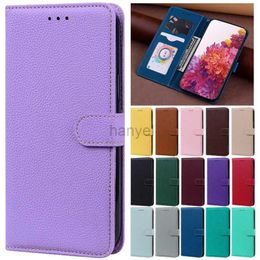 Cell Phone Cases Solid Candy Color PU Leather Flip Case For Samsung Galaxy S22 Ultra S21 S20 Plus S 21 FE Note 20 10Lite Cover Wallet 2442