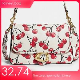 C Shoulder Womens Tabby Designer With Cherry Print Bags S Handbag Tote Leather Baguette Emed Square Crossbody Fashion Satchel Bag herry quare rossbody atchel