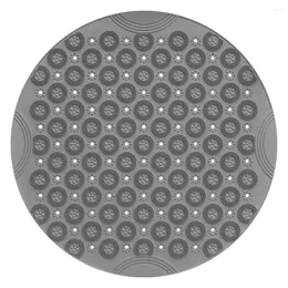 Bath Mats Round Bathroom Non-slip Mat Household Shower Quick-drying Suction Cup Floor PVC Massage Foot 55 55cm Grey