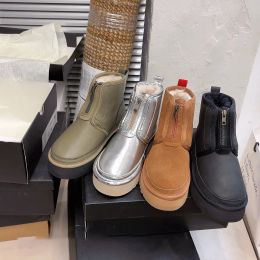 Классические мини-зимние ботинки Neumel на платформе на молнии Ultra Dealworld, женские австралийские зимние ботинки на меху Tazz Tazz, размер 35-42 Z 4,2