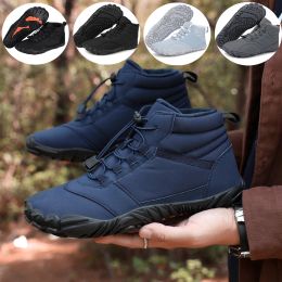 Boots Women's Ankle Boots Winter Snow Men Sneakers Barefoot Waterproof Winter Warm Running Shoes NonSlip Hightop Padded Hiking Shoes