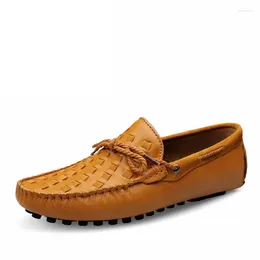 Dress Shoes Man Fashion Classic Genuine Cow Leather Moccasins Soft Men's Shoe Comfortable Casual Driving