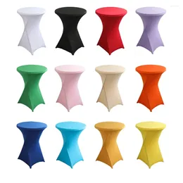 Table Cloth Polyester Round Elastic Tablecloth Wear-resistant And Beautifying Decoration Any Occasion Dust-proof