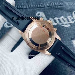 Mens Watch Top Automatic Mechanical Watches 40mm Rubber Strap Gold Ceramic Case Waterproof Design Montre Luxury Designer JLYN