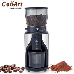 Coffart By BioloMix 40MM Conical Automatic Burr Mill Coffee Grinder with 31 Gears for Espresso Turkish Coffee Pour Over 240328