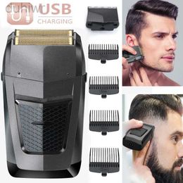 Electric Shavers Rechargeable Cordless Shaver for Men Twin Blade Reciprocating Beard Razor Face Care Multifunction Powerful Trimmer 2442