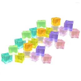 Vases 30pcs Luminous Fake Ice Cubes Acrylic Irregular Pography Props