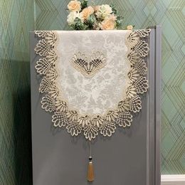 Table Cloth Double Door Refrigerator Cover Runner Oval Tassel Embroidered Europe Dresser Dust Home Decoration