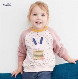 Little maven Girls Sweatshirts Animal Rabbit Cute Clothes Cotton Children039s Clothing for Baby Garment 2111103440547