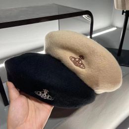 Caps Hats Scarves Sets Berets Fashion Cashmere Woollen beret letter hat Designer Woollen Beret with Embroidered Pattern Warm Hats for Man