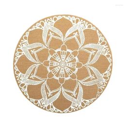Table Mats Imitation Jute Placemats Round Dining Mat For Parties Farmhouse Christmas