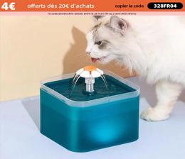 2L Capacity Automatic Cat Water Fountain Feeder with LED Lighting USB Pet Dispenser Recirculate Filtring for Cats Feeder3735657
