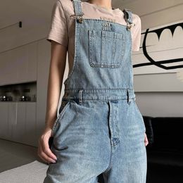 Women's Jeans Designer Letter Fashion Casual Spring Suer Ladies Retro Loose Wide Leg Jumpsuit Denim Overalls Pants UVVX PPTC