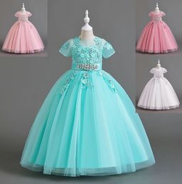 Pretty Pink White Mint Jewel Girl's Birthday/Party Dresses Girl's Pageant Dresses Flower Girl Dresses Girls Everyday Skirts Kids' Wear SZ 2-10 D402175