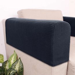 Chair Covers 2pcs Elastic Sofa Armrest Cover Set Side Towels Slipcovers Cloth For Home Office ( Dark Grey ) Pad