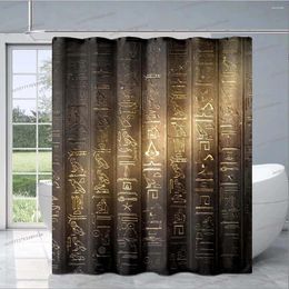 Shower Curtains Ancient Egyptian Hieroglyphs Curtain Retro Bathroom Fashion Decorative Exquisite Gift