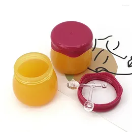 Storage Bottles 1pc 5ml Honey Portable Lip Gloss Empty Bottle Cute Plastic Container Jar Shaped Reusable With Small Spoon Refillable