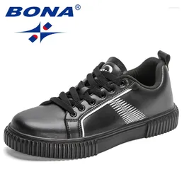 Casual Shoes BONA 2024 Designers Sneakers Men Vulcanised Autumn Fashion Walking Man Leisure Footwear Comfy Mansculino