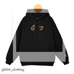 Derw Hoodie Damen Hoodies Sweatshirts Derw Marke Herren Hoodies Sweatshirts Gelber Mann Retro Smiley Face Letters Print Sweatshirt T-Shirt Frühlingstrend 668