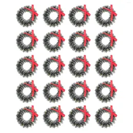 Decorative Flowers 20 Pcs Christmas Wreath Tree Decorations For DIY Hanging Garland Ring Base