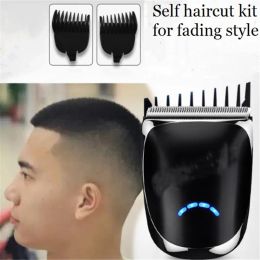 Clippers Washable Electric Self Hair Trimmer SelfCut Haircut Kit Fade Style Clipper For Men Skull Bald Head Shaver Width Cutter Blade