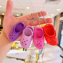 Creative DIY mini hole shoe keychain internet celebrity backpack pendant cute doll small gift keychain