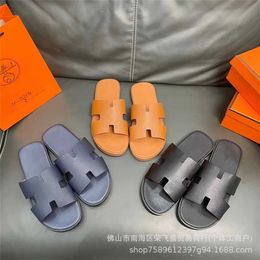 12% OFF Designer version mens slippers fashionable beach shoes for summer wear breathable and flip flop sandals