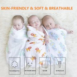 Swaddle recém -nascido Baby Blankin Muslin Blange Bed Sheet Bath Bath Tootes Multi Designs Funções