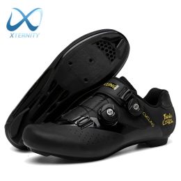 Footwear Racing Road Spd Cycling Shoes Men's Outdoor Bicycle Sneakers Mtb Flat Cleat Shoes Selflocking Mountain Bike Sports Shoes Unisex