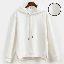 Women's Hoodies Solid Colour Embroidered Hoodie 2024 Spring And Autumn Fashion Brushed Thickened Pullover Single Piece Top