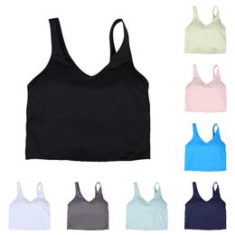 Solid color Yoga bras womens underwear Designer double-sided sanding tight-fitting thin belt sexy tanks Sports and fitness bra Underwears Comfortable breathable