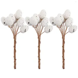 Decorative Flowers 27 Pcs Egg Twig Cutting Spring Floral Stems Easter Decoration Artificial Flower