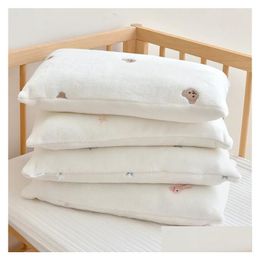 Pillows Cotton Baby Pillowcase Kids Pillow Case Animal Infant Borns Er Cartoon Children Boys Girls 240325 Drop Delivery Maternity Nurs Otwn7