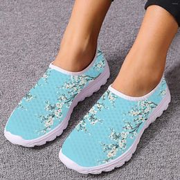 Casual Shoes INSTANTARTS Cherry Blossom Print Lightweight Air Breathable Mesh Women's Comfortable Flat Walking
