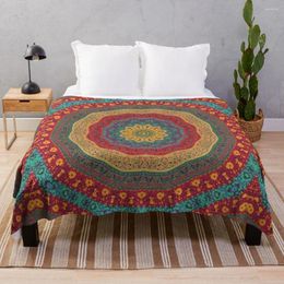 Blankets Ecstatic Mandala Travel Light Fuzzy Chunky Throw Blanket