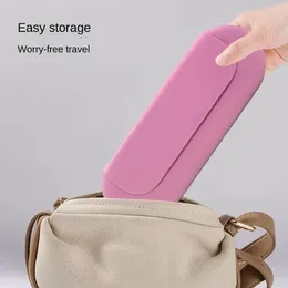 Storage Bags Soft Makeup Brush Holder Reusable Silicone Breathable Large Anti-Fall Out Magnetic Closure Toothbrush Cases Travel