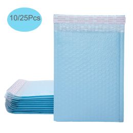 Photography Light Blue Bubble Mailers 10/25 Pack Colored Padded Mailing Envelopes Selfseal Shipping Bags for Small Business Poly Bubble Bag