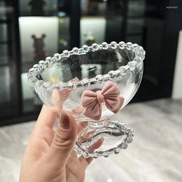 Wine Glasses Trendy Butterfly Glass Oatmeal Breakfast Snack Cup Plate High Foot Ice Cream Coffee Dish