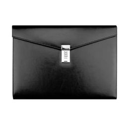 Padfolio A4 Document File Folder with Password Lock Briefcase Organizer PU Leather Office Manager Bag Travel